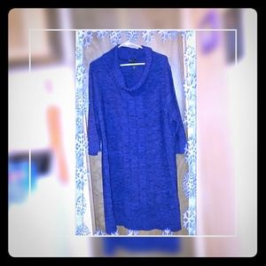 EUC Purple Plus Cowl Neck Sweater Dress
